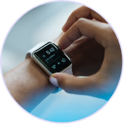 white smartwatch on a wrist